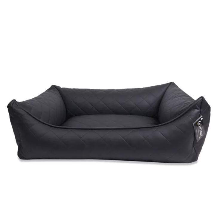 Le panier "Alaska" en cuir écologique noir 3 bords