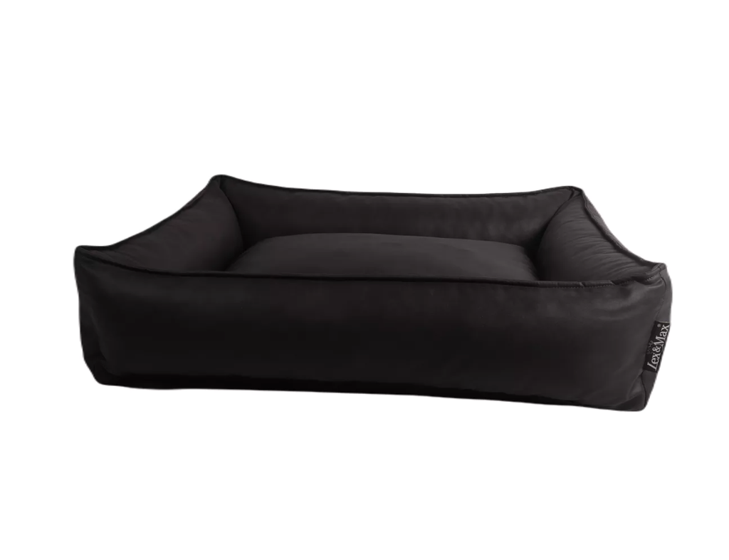 Le panier "Alaska" en cuir écologique noir 4 bords