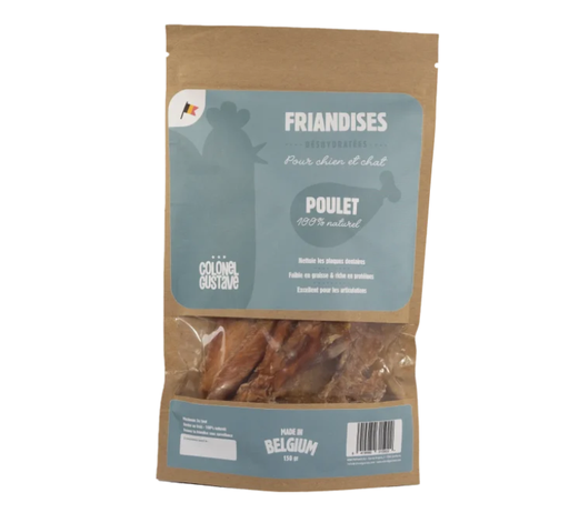 Filets de poulet ardennais déshydratés 100% d'origine Belge
